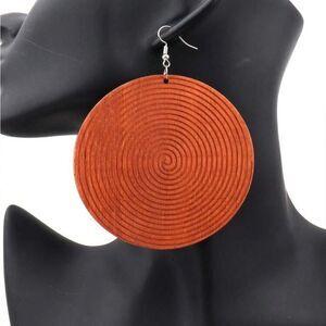 Spiral Wooden Earrings